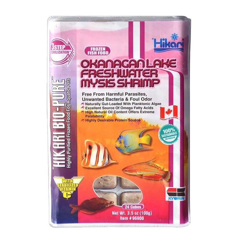 Frozen Okanagan Lake Freshwater Mysis Shrimp - Cubes - 3.5 oz