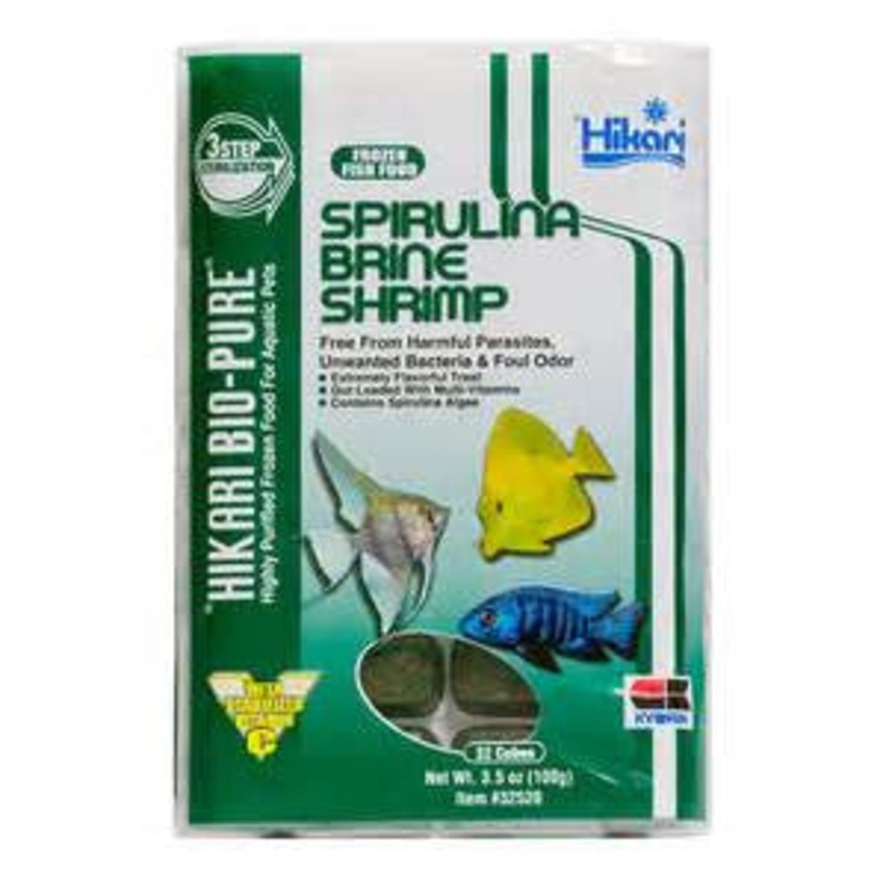 Hikari Frozen Spiralina Brine Shrimp Cubes