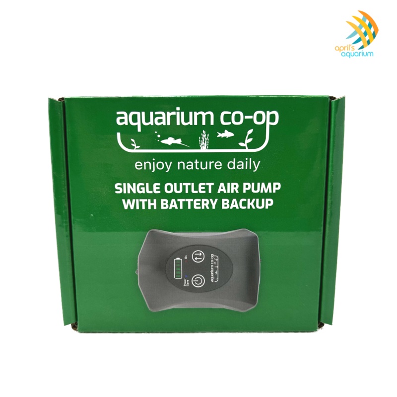 Aquarium Co-Op Air Pump with Battery Backup Single Outlet