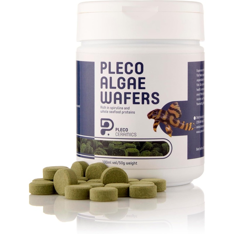 Pleco Ceramics High Protein Pleco Wafers with Spirulina 50g