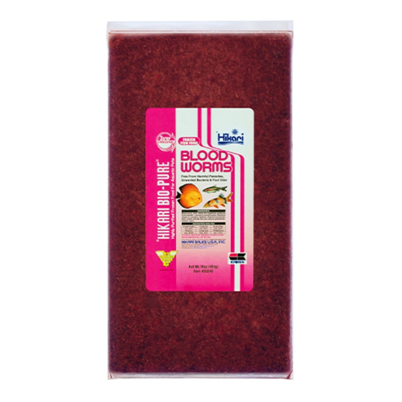 Hikari Frozen Blood Worms 16oz  (flat pack)