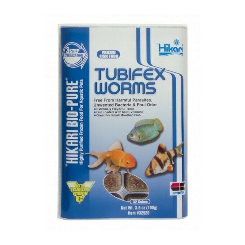 Hikari Frozen Tubifex Worms 3.5oz Cube