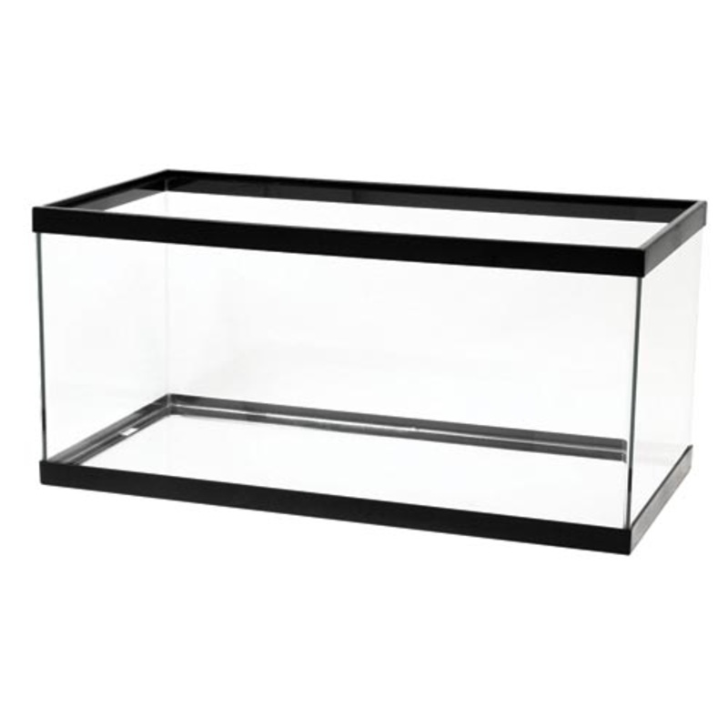 Aqueon Standard Aquarium - Black Frame - 40 gal Breeder - Clear Silicone