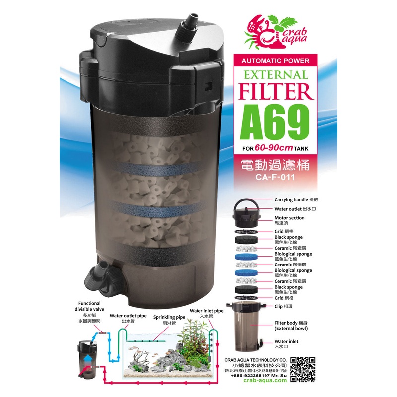 CRAB AQUA CA-F-011 External Filter A69