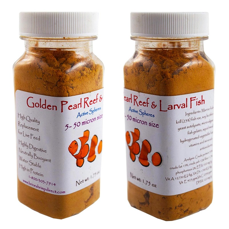 Golden Pearl 5-50 MICRON REEF & LARVAL DIET, 1.75 OZ. (51 G)