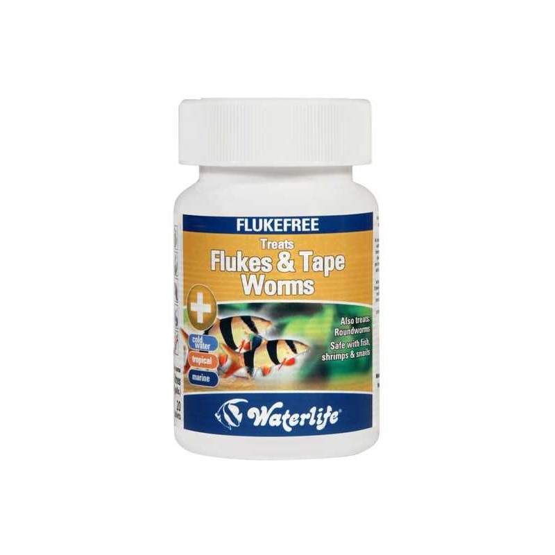 Waterlife Fluke Free (Treats flukes & tape worm) - 20 tablets