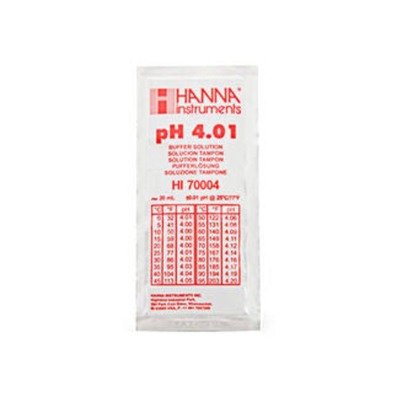 Hanna Instruments pH 4.01 Calibration Solution 20ml Sachet