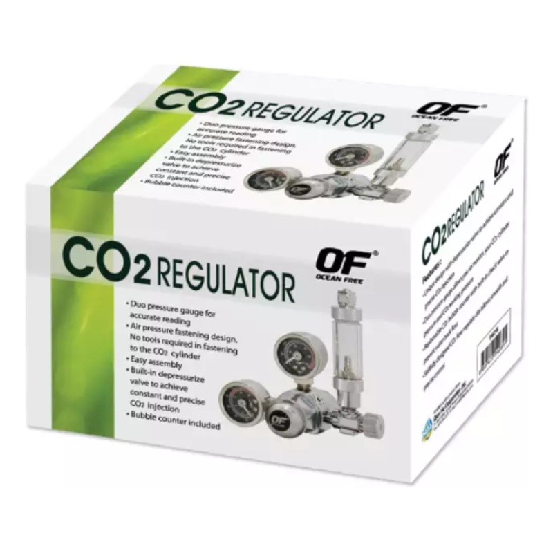 OF CO2 Regulator Dual Gauge w/ Bubble Counter