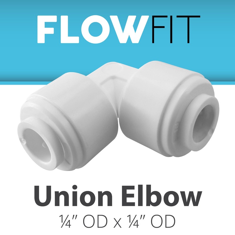 DM Fit Express Water 1/4" Union Elbow Fitting Connection for Water Filters / RO Systems