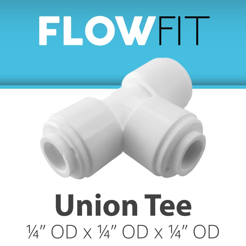 DM Fit Express Water 1/4" Union Tee Fitting Connection Parts for Water Filters / RO Systems