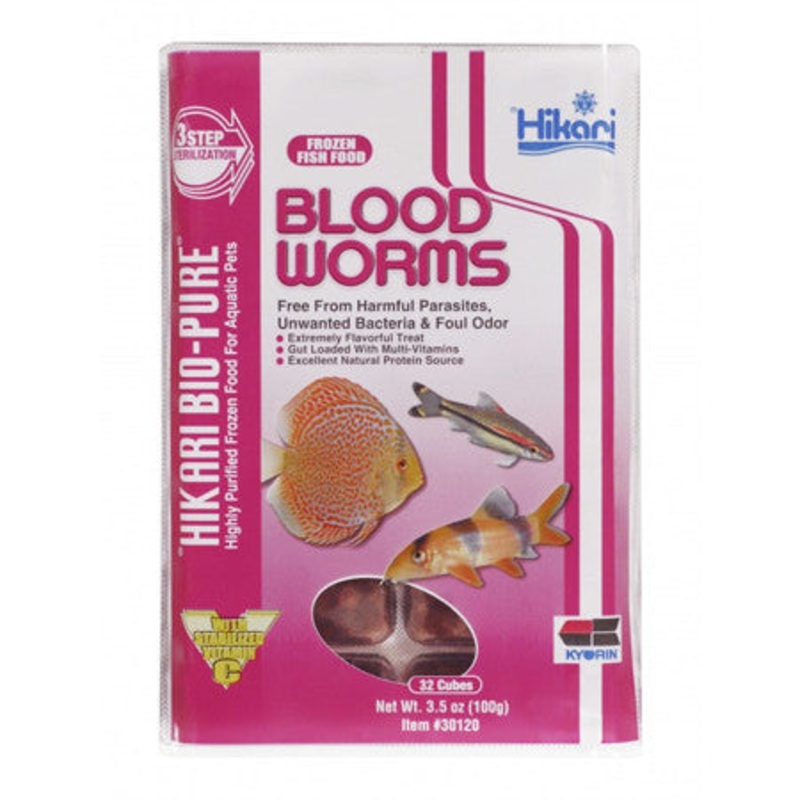 Hikari Frozen Blood Worm 3.5oz (Box of 12 slabs)