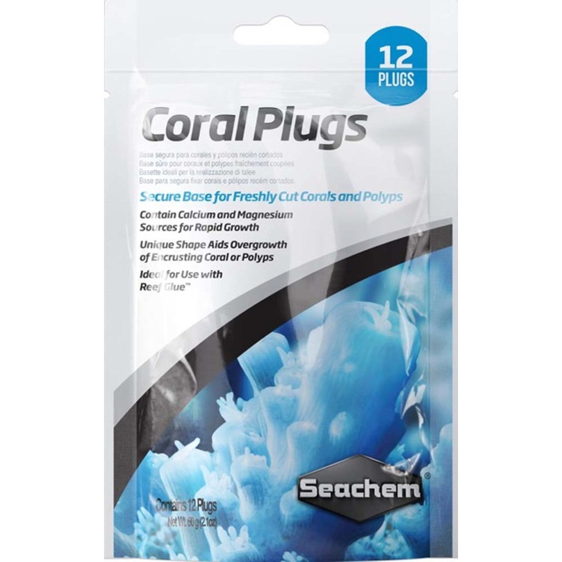Seachem Laboratories Coral Plugs Secure Base White