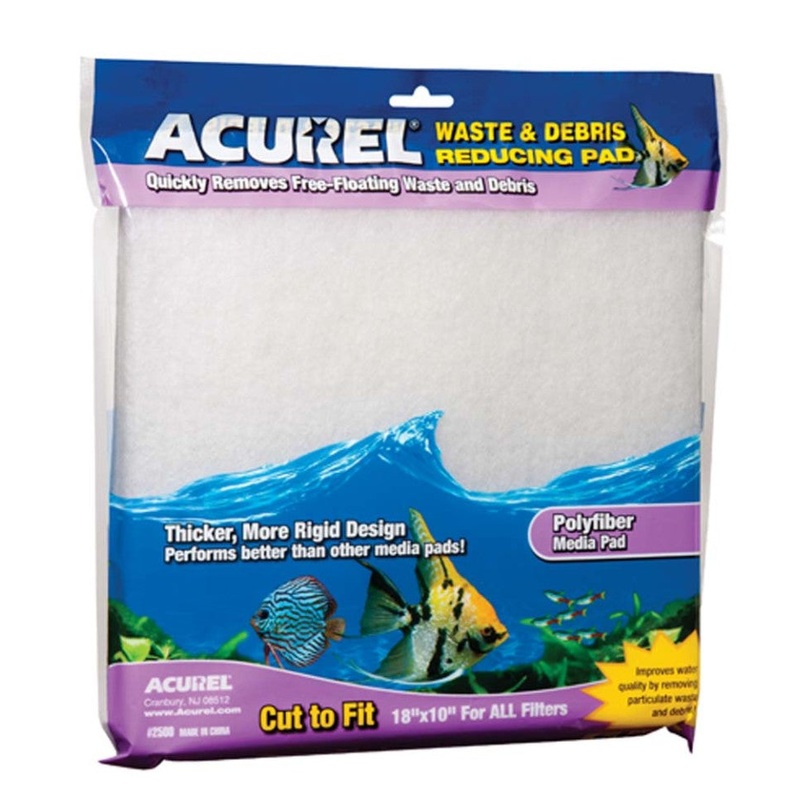Acurel Cut to Fit Poly Fiber Filter Media Pad White 18x10