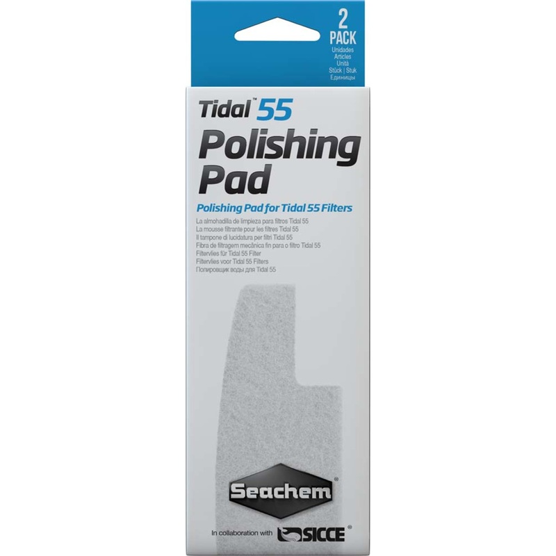 Seachem Laboratories Tidal Polishing Pad For Tidal 55 Filters, White, 1ea/2 pk