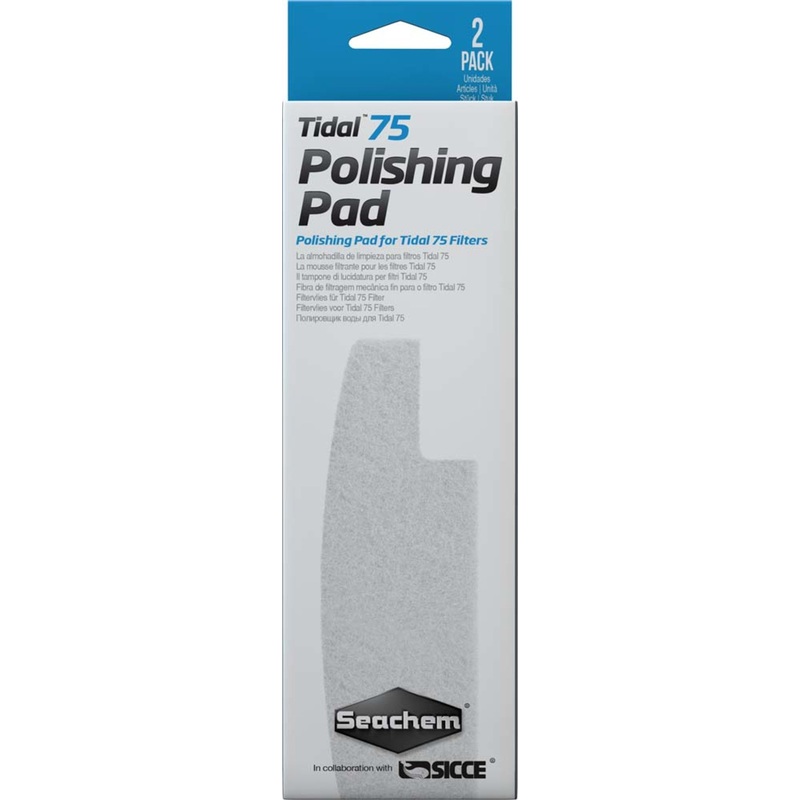 Seachem Laboratories Tidal Polishing Pad For Tidal 75 Filters, White, 1ea/2 pk