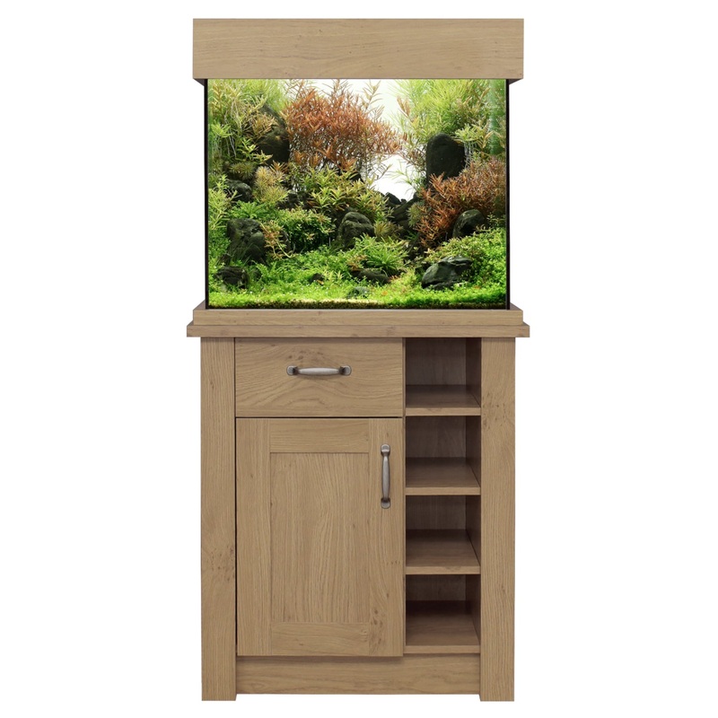 Aqua One Yorkshire Oak Style Aquarium Fish Tank with Cabinet 63cm 110L