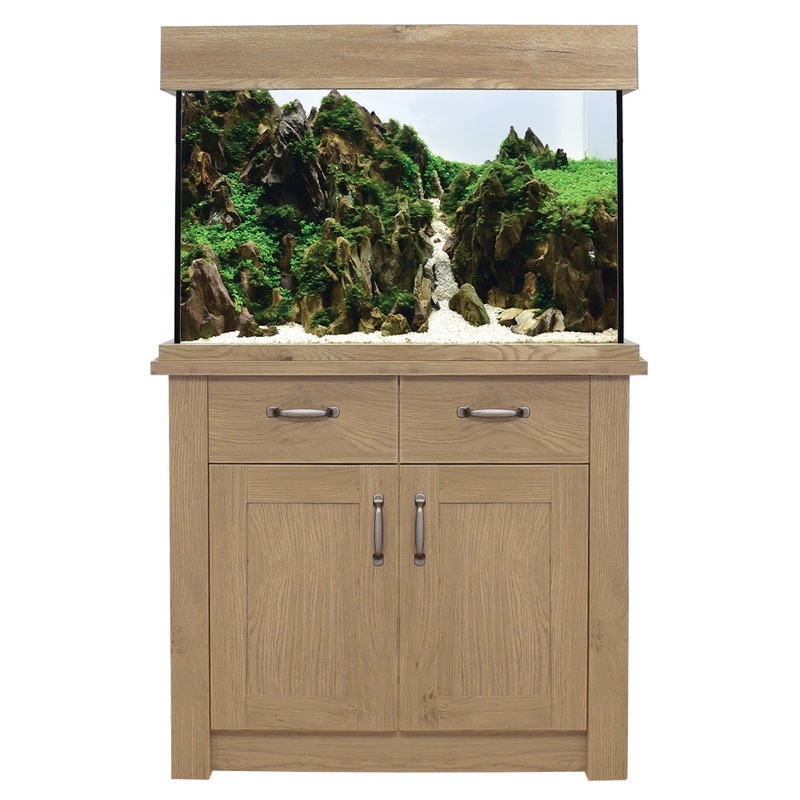 Aqua One Yorkshire Oak Style Aquarium Fish Tank with Cabinet 81cm 145L