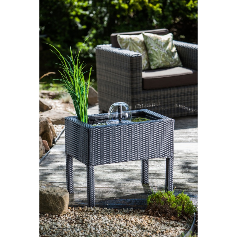 Heissner Water Features Raised Patio Pond in Black (Inc Pump)