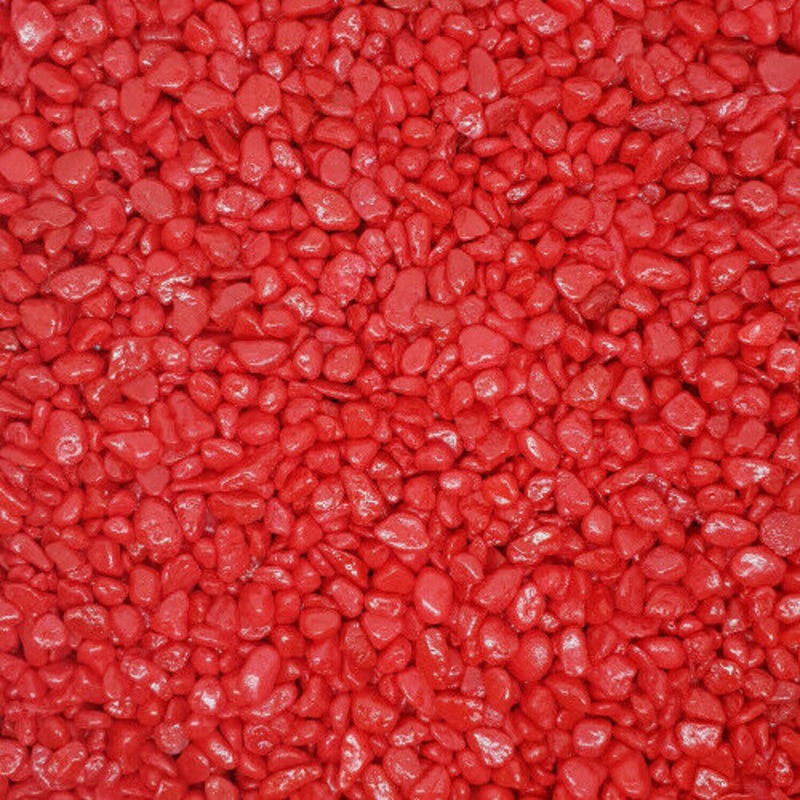 Aqua One Aquarium Fish Tank Coloured Gravel Scarlet Red 4-6mm