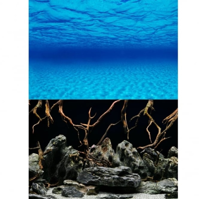 Marina Seascape & Natural Mystic Aquarium Double Sided Background