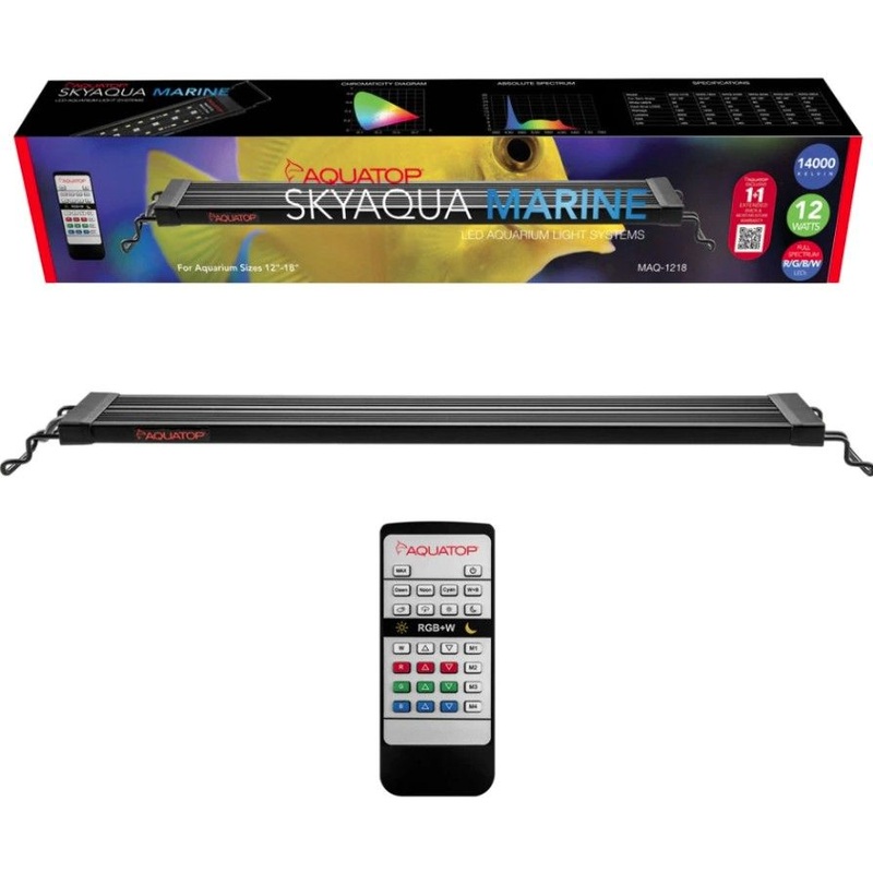 Aquatop SkyAqua LED Aquarium Light Fixture 14000K 12"-18"