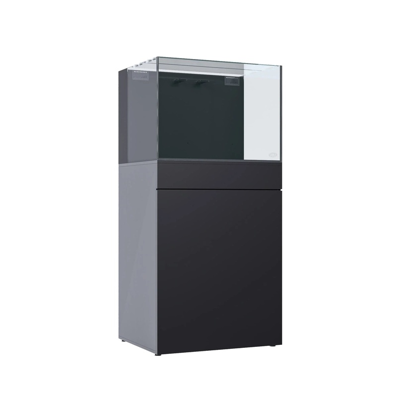 JBJ 45 Gallon Rimless Saltwater Aquarium with Stand RF-45 (lightly USED) (BLACK STAND)