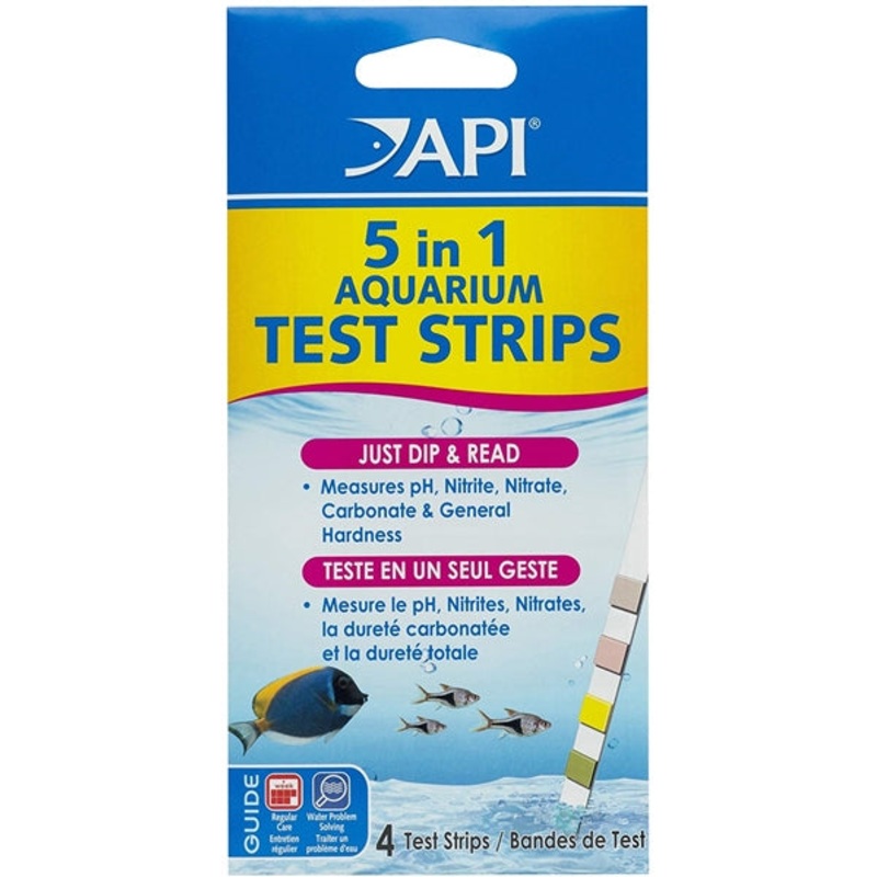 API 5 in 1 Aquarium Test Strips 4ct