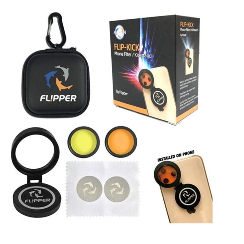 Flip-Kick Phone Filter/Kickstand
