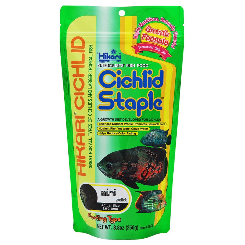 Hikari USA Cichlid Staple Mini Pellets Fish Food - 8.8oz