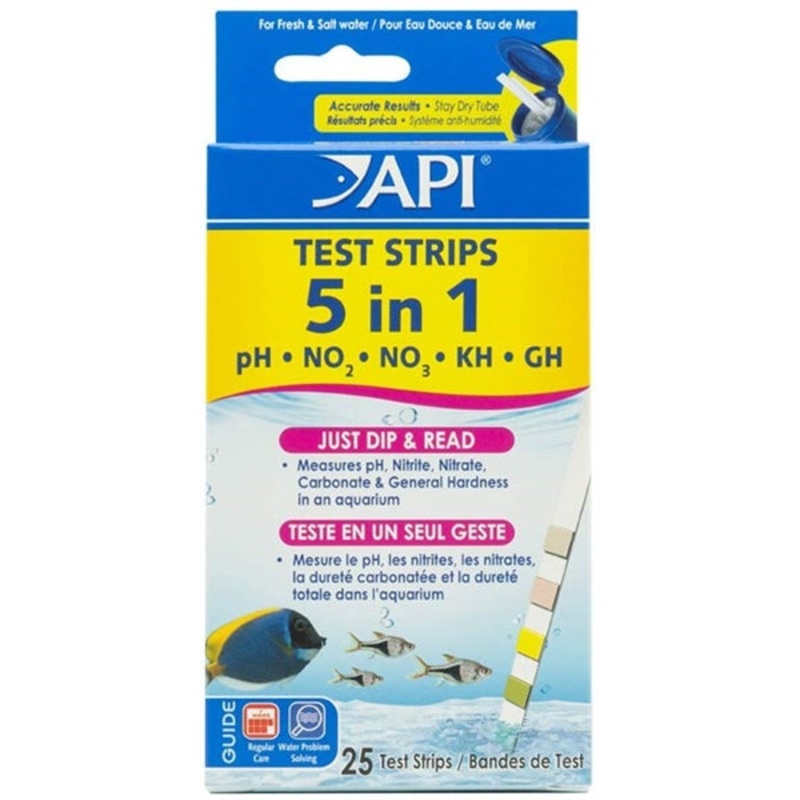 API 5-in-1 Aquarium Test Strips 25ct