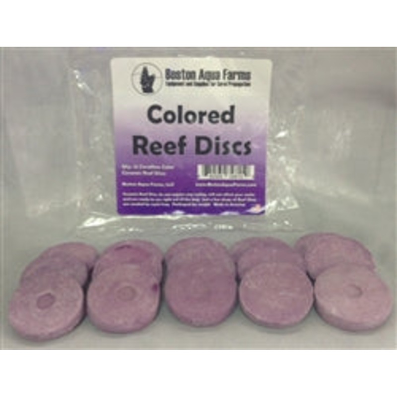 Boston Aqua Farms Ceramic Reef Discs - 15 Per Bag- PURPLE