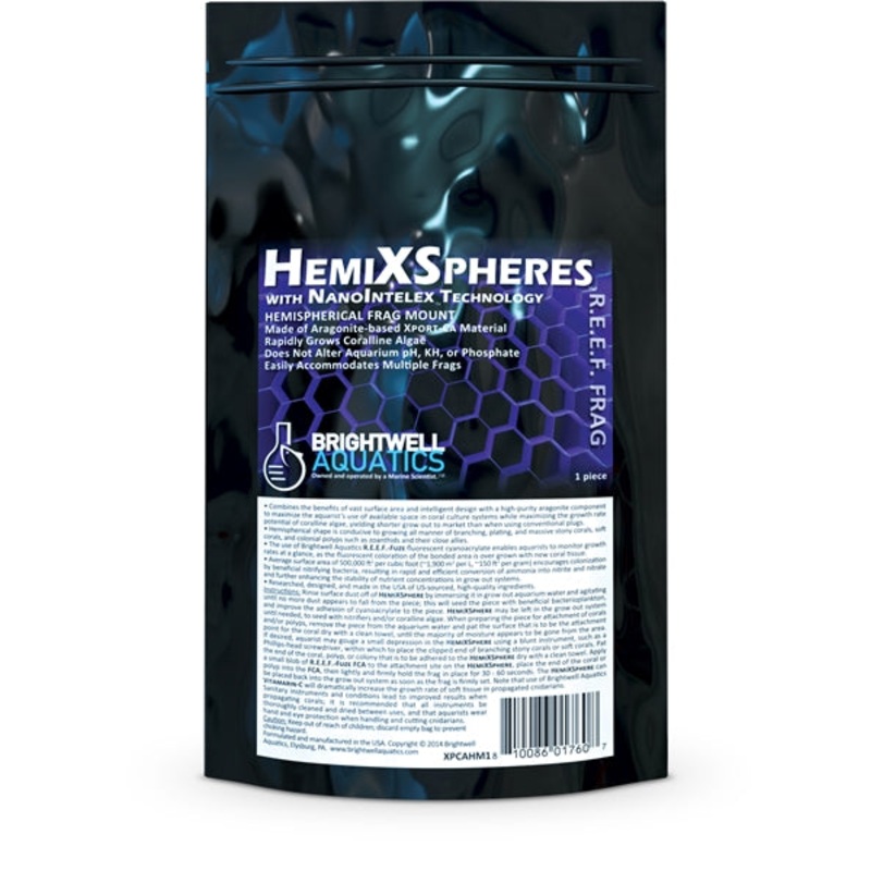 Brightwell Xport-Ca R.E.E.F. HemiXSpheres - 2" nominal diameter Xport-Ca Hemispheres for Frag Mounting 8 Pack