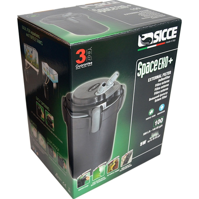 Sicce SPACE EKO 100 Canister Filter - up to 30 gallon aquariums - 145 GPH