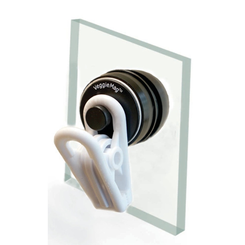 Two Little Fishies VeggieMag Magnetic Feeding Clip White, Clear, Black