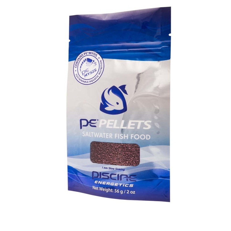 PE Mysis Pellets Saltwater Fish Food 1 mm Slow Sinking 56 g