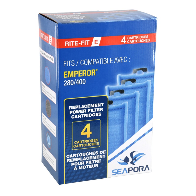 Rite-Fit E Cartridges for Emperor Power Filters - 280/400 - 4 pk