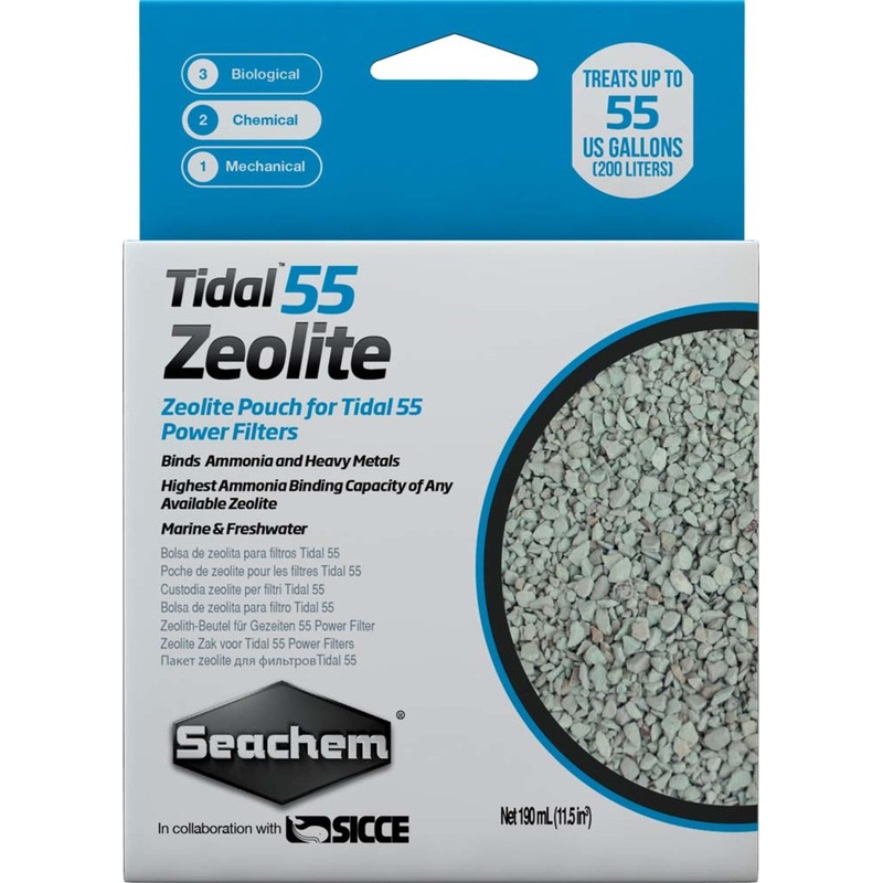 Seachem Tidal Zeolite Ammonia and Heavy Metals Binding Media - 190ml