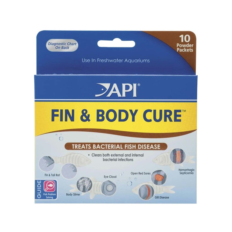 API Fin & Body Cure Freshwater Fish Powder Medication - 10 Pack