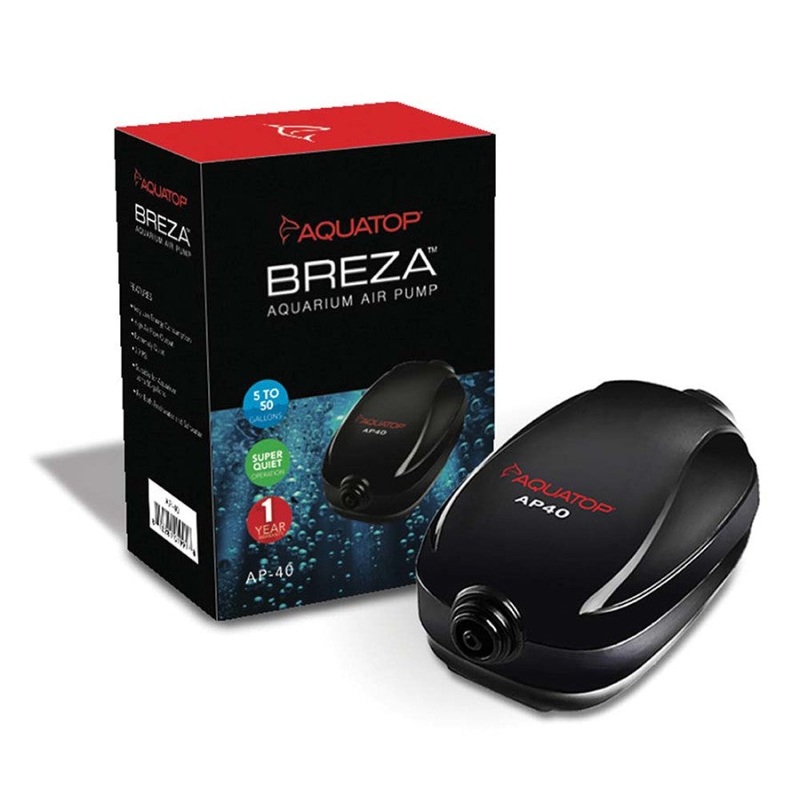 Aquatop BREZA AP-40 Aquarium Air Pump Up to 50gal Black