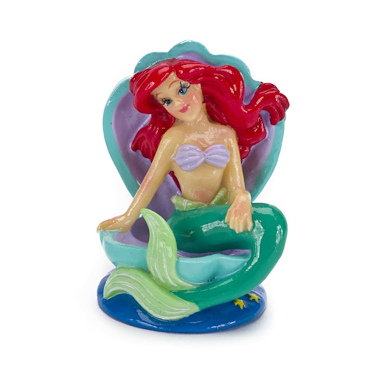 Disney Ariel on Shell Throne Aquarium Ornament Multi-Color