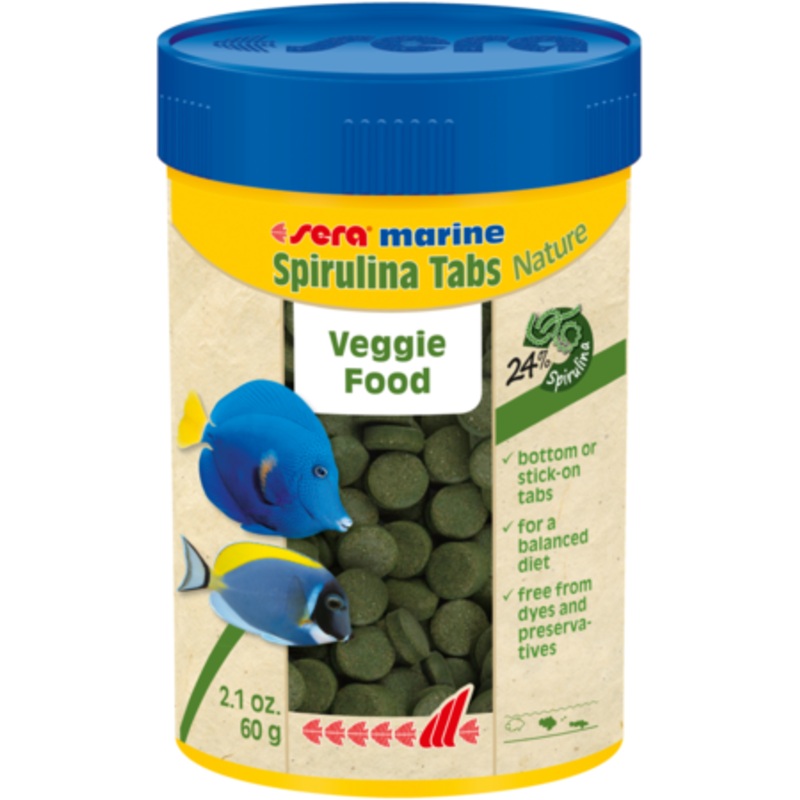 Sera Marine Spirulina Tabs Nature Veggie Food 100mL