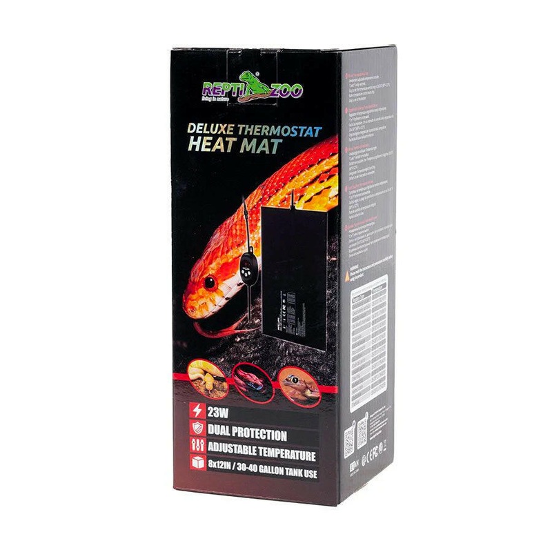 ReptiZoo Deluxe Thermostat Heat Mat 200 x 450mm 36w