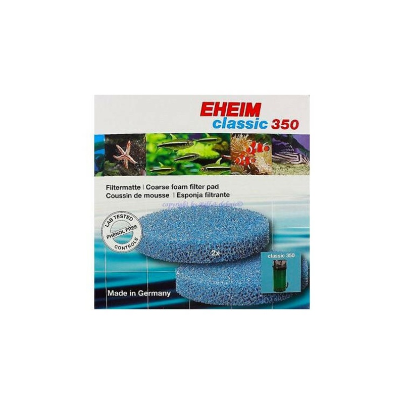 Eheim Classic 350 Coarse Filter Pad (Blue) (x2)