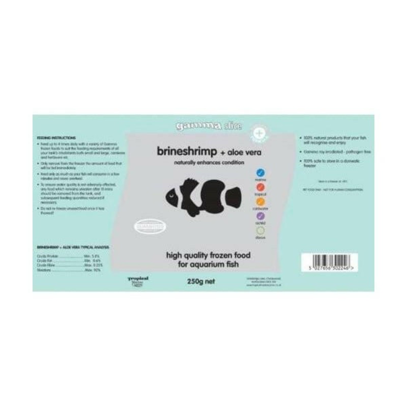 Gamma Slice Brineshrimp and Aloe Vera 250g