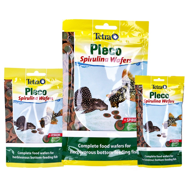 TETRA PLECO SPIRULINA ALGAE WAFERS 2-in-1 FOOD SINKING AQUARIUM FISH TANK